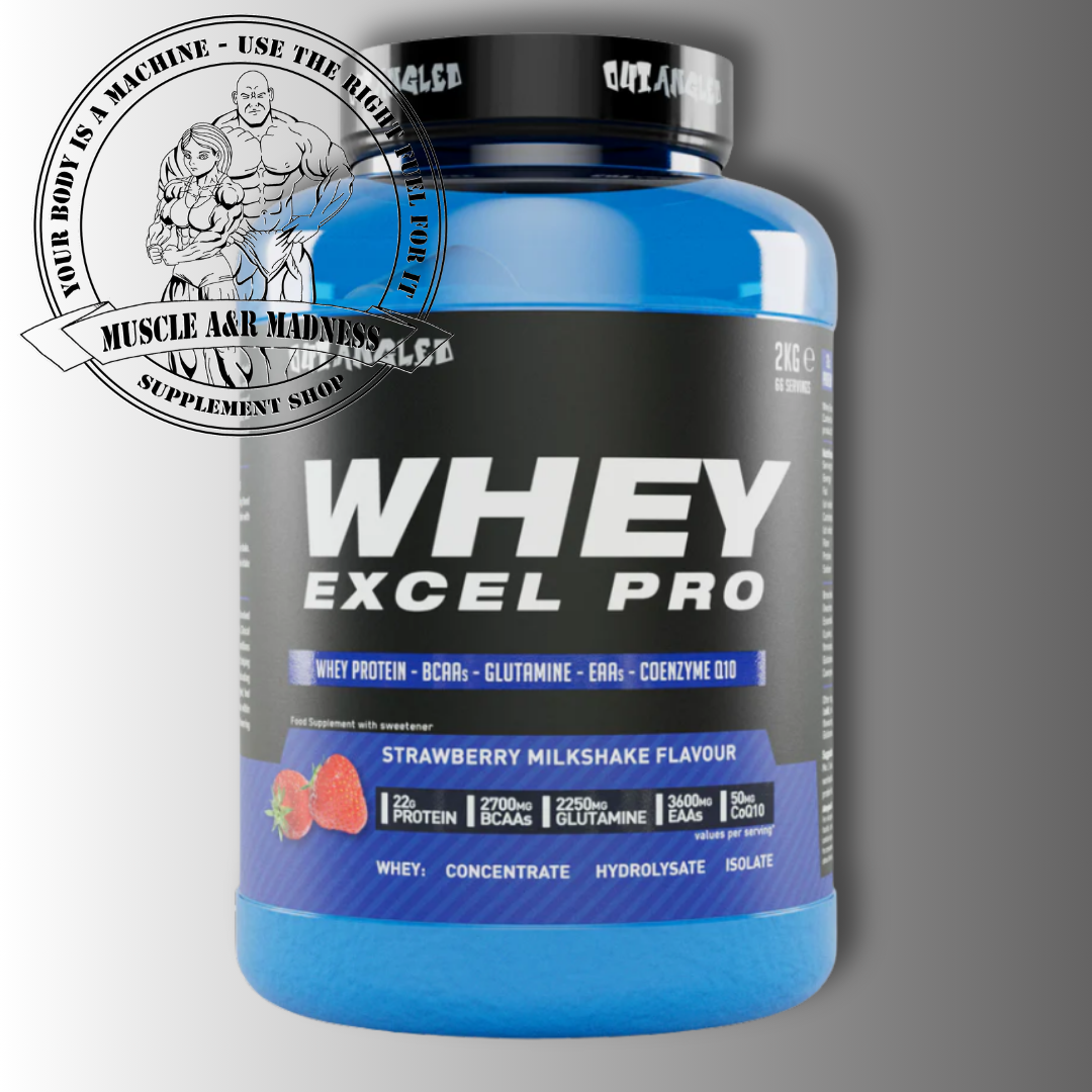 Out Angled Whey Excel Protein 2kg Strawberry