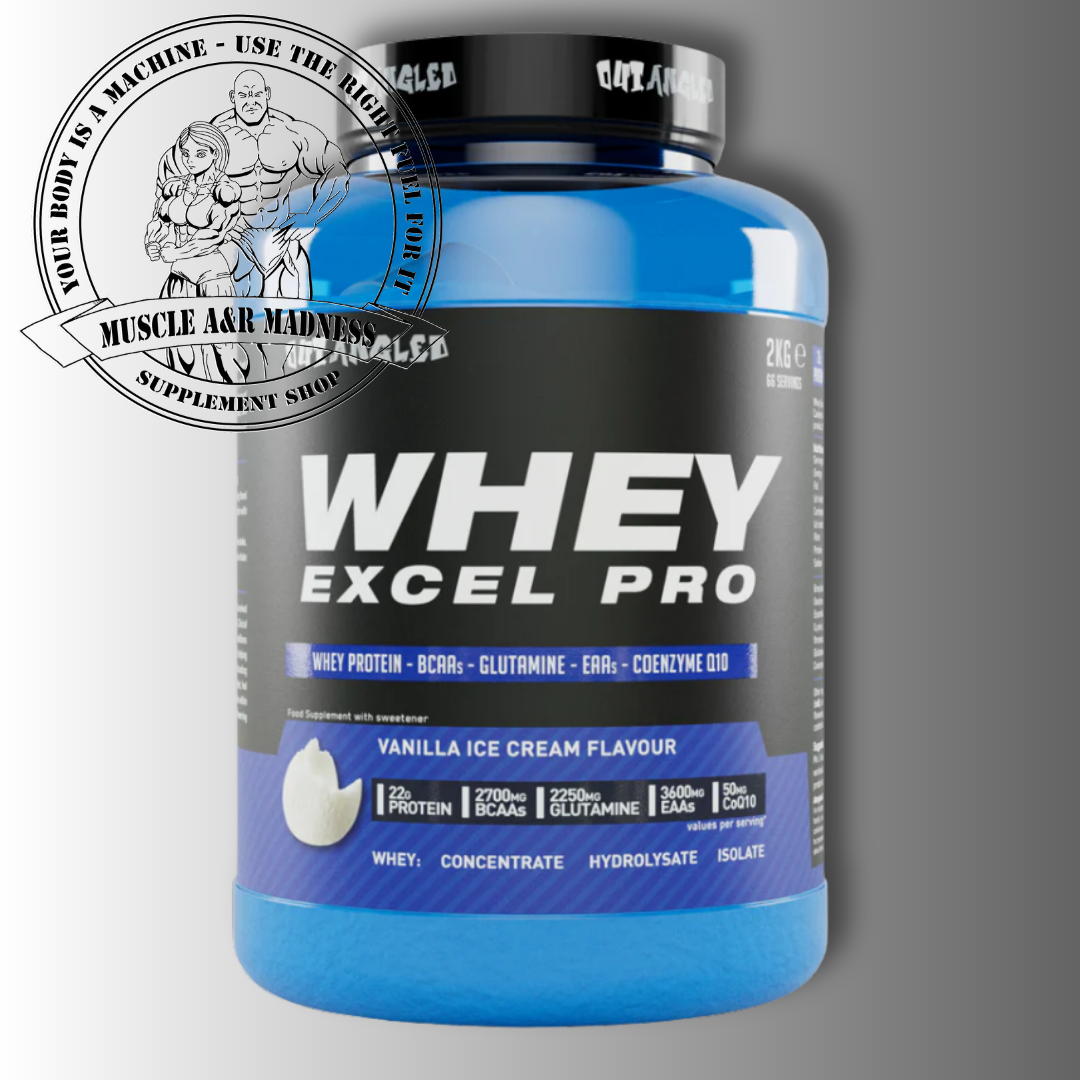 Out Angled Whey Excel Protein 2kg Vanilla